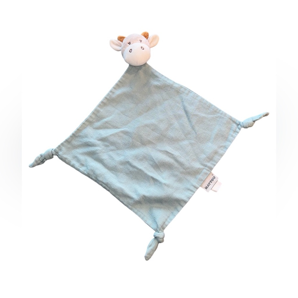 NATTOU Plush Muslin LUNA GIRAFFE Security Blanket Lovey Pacifier Holder